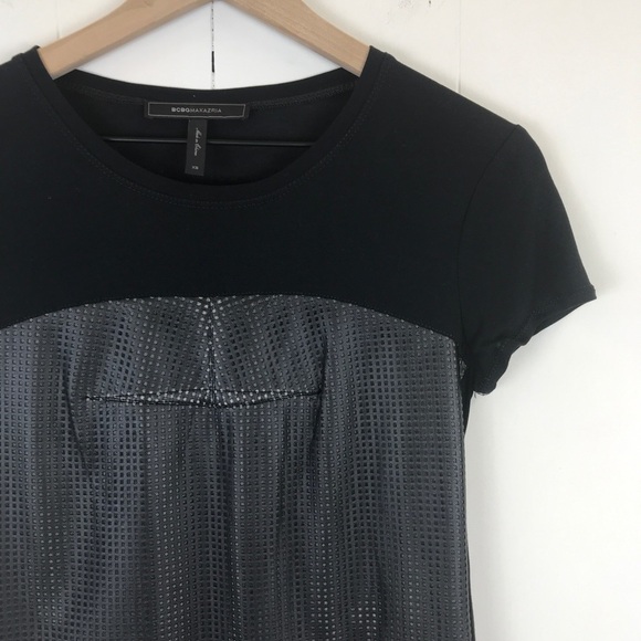 BGBG Hudson perforated Black Short Sleeve top - Picture 5 of 7